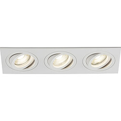 KNIGHTSBRIDGE Ambar Tri Tilt Square Downlight Blanc - AMA3TSW