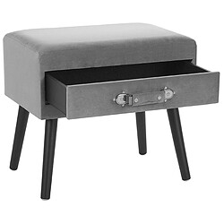 Acheter Beliani Table de chevet Velours Gris EUROSTAR