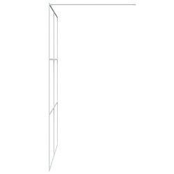 Avis vidaXL Paroi de douche Blanc 140x195 cm Verre ESG transparent