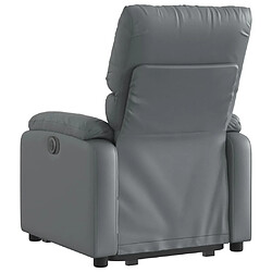 Acheter vidaXL Fauteuil inclinable Gris Similicuir