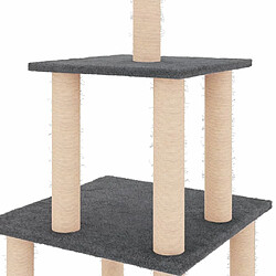 Acheter vidaXL Arbre à chat avec griffoirs en sisal gris foncé 111 cm