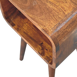 Acheter Artisan Furniture Table de nuit mini en bois massif noyer courbée, table de nuit