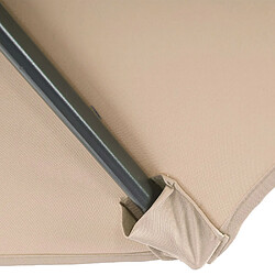 Mendler Parasol Acerra, parasol parasol, Ø 3m inclinable, polyester/acier 11kg ~ sable-beige sans socle pas cher