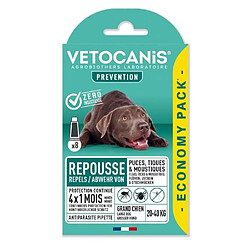 VETOCANIS Pipettes Anti Puces, Tiques, Moustiques, pour Chien 10-20 kg - x4