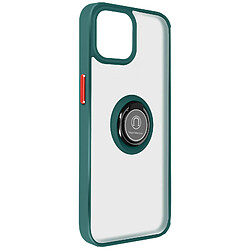 Avizar Coque pour iPhone 15 Hybride Bague Métallique Support Vidéo Ringrip Vert