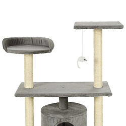 Acheter Arbre à chat avec griffoirs,niche pour chat en sisal 95 cm Gris -MN60127