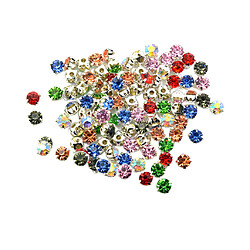 100x Lot Multicolore Coudre Sur Strass Embellissements Bijoux Fabrication