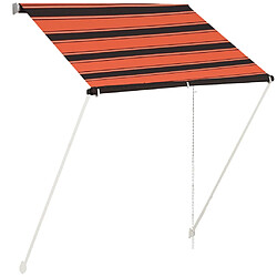 vidaXL Auvent rétractable 150x150 cm Orange et marron