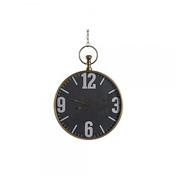 Look & Feel Horloge Murale DKD Home Decor Verre Noir Doré Fer (60 x 6.5 x 80 cm)