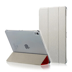 Wewoo Housse Étui Coque en cuir magnétique à rabat horizontal soie Silk Texture pour iPad Pro12,9 pouces 2018avec support rabattable et fonction veille / réveil gris clair