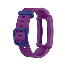 Avis Wewoo Bracelet pour montre connectée Fitbit Inspire HR / Ace 2 Silicone Smart Watch de remplacement Violet + Boucle bleue