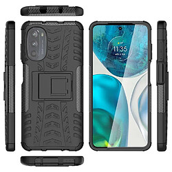 Htdmobiles Coque pour Motorola Moto G52 4G / G82 5G - housse etui rigide anti choc + verre trempe - NOIR