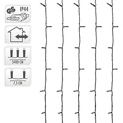 Ecd Germany Guirlande lumineuse Noël 720 LEDs blanc froid déco eclairage extérieur/intérieur pas cher