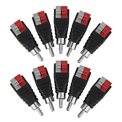 Avis 10pcs 200w Câble Du Haut-parleur à L'audio Mâle Rca Connecteur Prise Jack Adaptateur