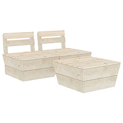 vidaXL Salon de jardin palette 3 pcs Bois d'épicéa imprégné