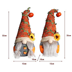 Universal Citrouille elfe nain nain peluche poupée déco fête halloween maison déco