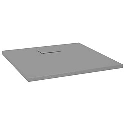 vidaXL Receveur de douche SMC Gris 80x80 cm