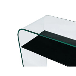 Acheter Vente-Unique Console KELLY - Verre trempé - Tablette noire laquée