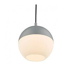 Acheter Luminaire Center Suspension Andre 1 ampoule Verre opal,Gris mat