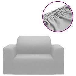 vidaXL Housse extensible de canapé Gris Jersey de polyester