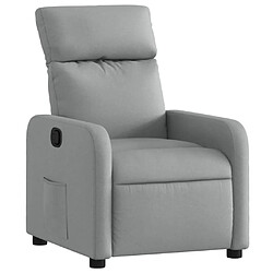 vidaXL Fauteuil inclinable Gris clair Tissu