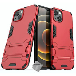 Htdmobiles Coque pour Apple iPhone 13 / iPhone 14 - housse etui rigide anti choc + film ecran - ROUGE