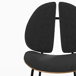 Acheter Rendez Vous Deco Chaise Coccinelle en velours noir et bois