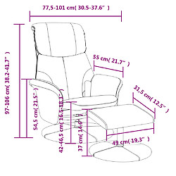 vidaXL Fauteuil inclinable de massage avec repose-pied gris similicuir pas cher