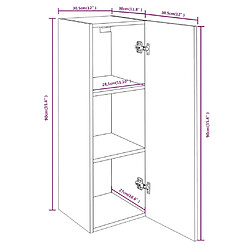 vidaXL Meubles TV Chêne marron 30,5x30x90 cm Bois d'ingénierie pas cher