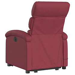 Acheter Maison Chic Fauteuil Relax pour salon, Fauteuil inclinable de massage électrique Rouge bordeaux Tissu -GKD57635