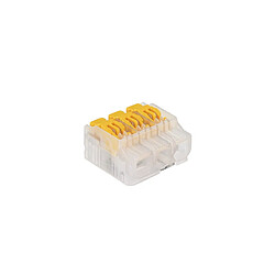 borne de connexion - a leviers - easy connex - 3 entrées - jaune - blm distribution 475130