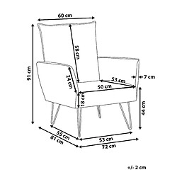 Avis Beliani Fauteuil RIBE Tissu Blanc