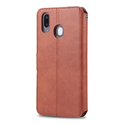 Avis Wewoo Housse Coque Pour Galaxy M20 AZNS Texture du mollet Etui en cuir avec rabat horizontal magnétique PU supportfentes cartes et cadre photo Marron