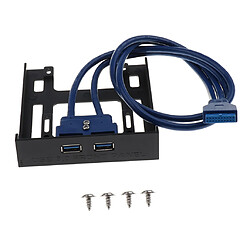 Acheter USB 3,0 Panneau Frontal 3.5'' Hub 2 Ports à 20PIN Connecteur Lecteur de Disque Baie