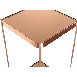 Beliani Table d'appoint ALSEA Effet miroir Cuivré pas cher