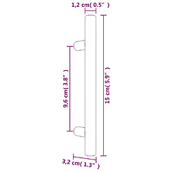 vidaXL Poignées d'armoire 10 pcs bronze 96 mm acier inoxydable pas cher