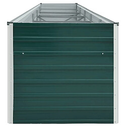 Avis vidaXL Lit surélevé de jardin Acier galvanisé 400x80x45 cm Vert