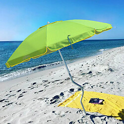 Avis Parasol de plage aluminium léger visser protection uv GiraFacile 220 cm Eolo, Couleur: Vert