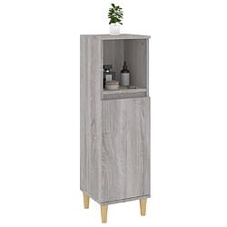 Acheter vidaXL Armoire salle de bain sonoma gris 30x30x100 cm