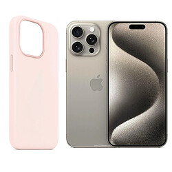 Coque de protection souple silicone Rose pour iPhone 15 Pro Max 6.7" - VISIODIRECT -