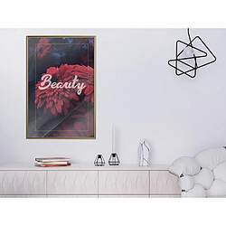 Paris Prix Affiche Murale Encadrée Beauty of the Flowers 40 x 60 cm Or