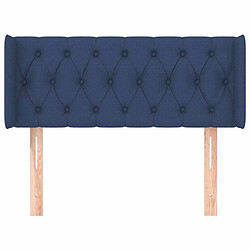 Avis Maison Chic Tête de lit scandinave avec oreilles,meuble de chambre Bleu 93x16x78/88 cm Tissu -MN69689