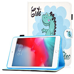 Etui en PU magnétique avec support et porte-cartes pour votre iPad Mini/Mini 2/3/4/mini (2019) 7.9 pouces - dinosaure