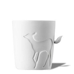 Totalcadeau Mug biche avec poignée en queue d'animal tasse céramique