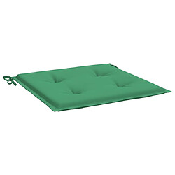 Acheter vidaXL Coussins de chaise jardin lot de 4 vert 40x40x3 cm tissu oxford