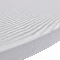 Avis vidaXL Housses élastiques de table Ø 60 cm Blanc 2 pcs