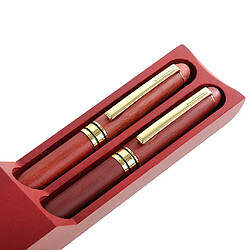 Stylo Plume et Stylo à Bille Bambou Rouge avec Boîte de Rangement Kit Stylo à Ecriture Cadeau Enfant Adulte pas cher