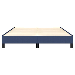 Acheter vidaXL Cadre de lit sans matelas bleu 140x190 cm tissu