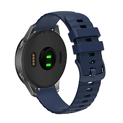 Bracelet en silicone 20mm, dégagement rapide, sangles à points pour Garmin Approach S40/Venu Sq/Samsung Galaxy Watch3 41mm/Gear Sport - bleu marine