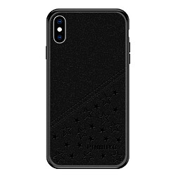 Coque en TPU + PU hybride noir pour votre Apple iPhone XS Max 6.5 pouces